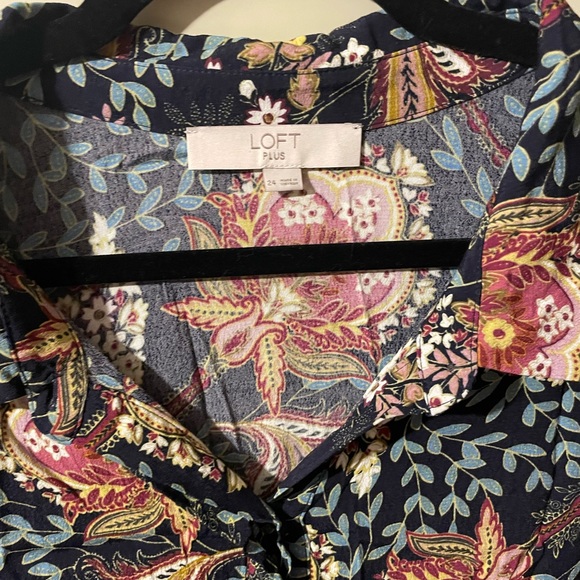 EUC Loft Floral Maxi Dress Size 24W - Picture 3 of 3